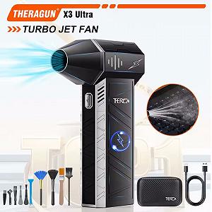 Портативний турбовентилятор THERAGUN X3Ultra Turbo Jet Fan 180000 RPM Black - Фото 1