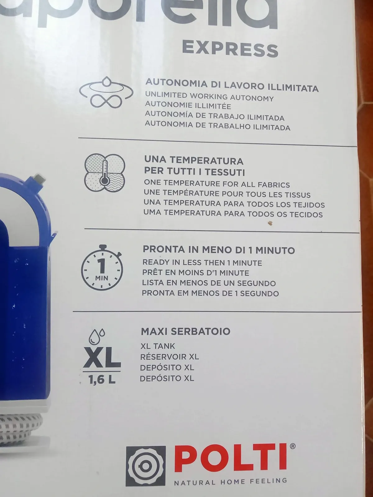 Паровой утюг Polti Vaporella Express VE30.30 Multi-Colour, фото №7 Паровой утюг Polti Vaporella Express VE30.30 Multi-Colour, фото №7