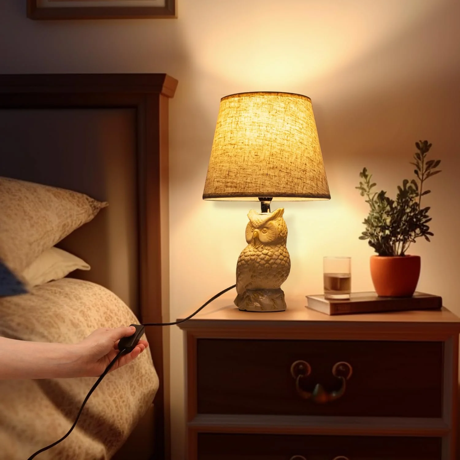 Настільна лампа Aigostar Ceramic Owl E14 40 Вт 325 мм, фото №4