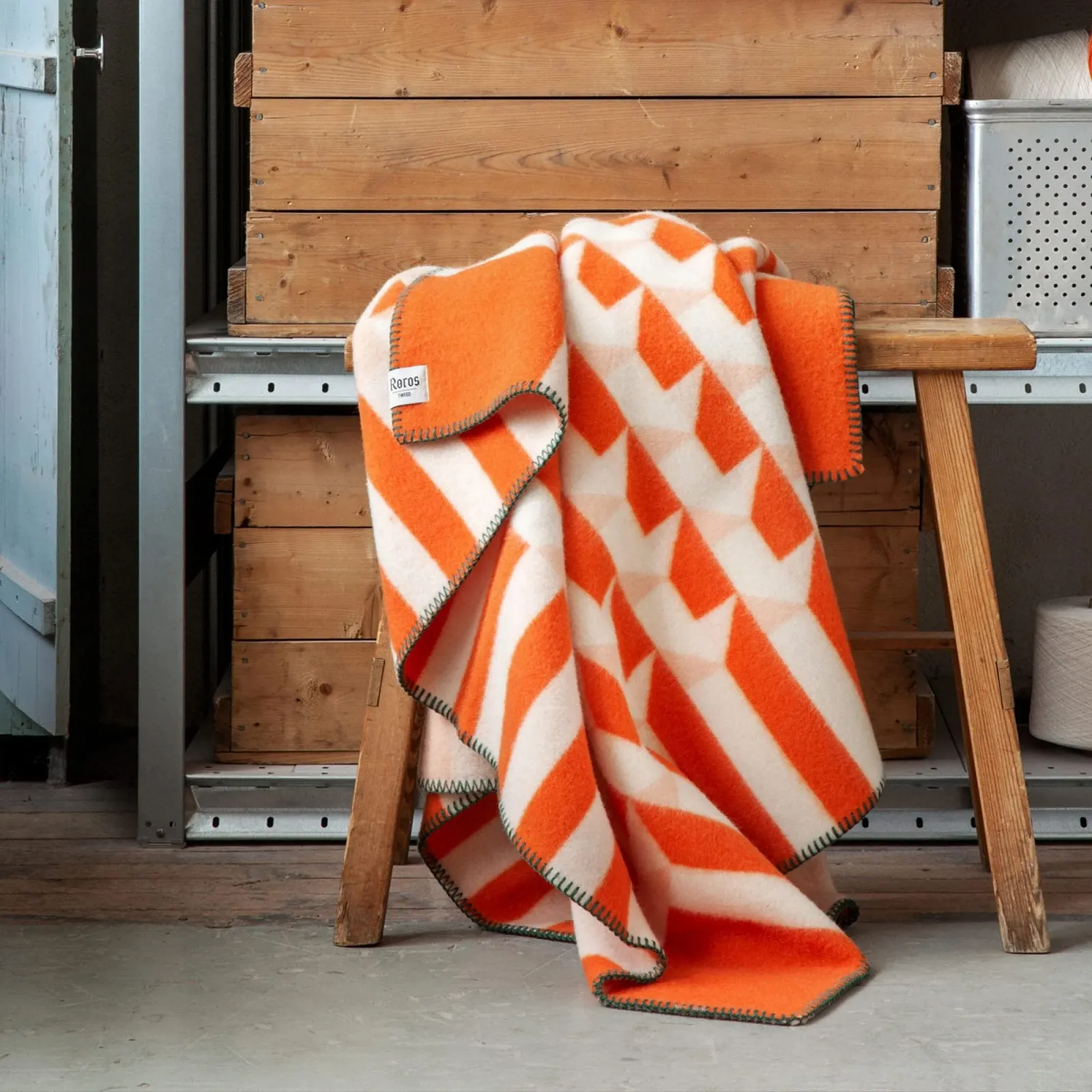 Одеяло R",u00d8ROS TWEED Kvam из норвежской шерсти ягненка, дизайн Кристин Файв Мельвер, размеры: 135 x 200 см, фото №5