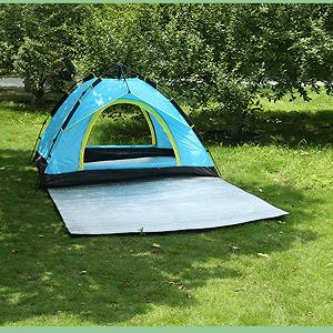 Коврик Insulation 200 x 200 см Двусторонний Алюминиевая Фольга с Сумкой для Хранения Водонепроницаемый Теплоизоляционный Ультралегкий Складывающийся synthetic.ua - Фото 1