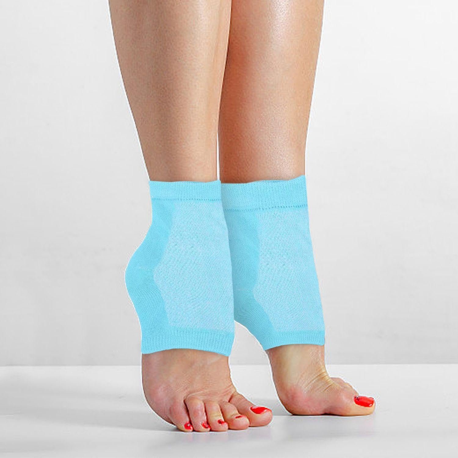 Компрессионные носки (4 пары) Голубой, серый, розовый и черный цвета, фото №4