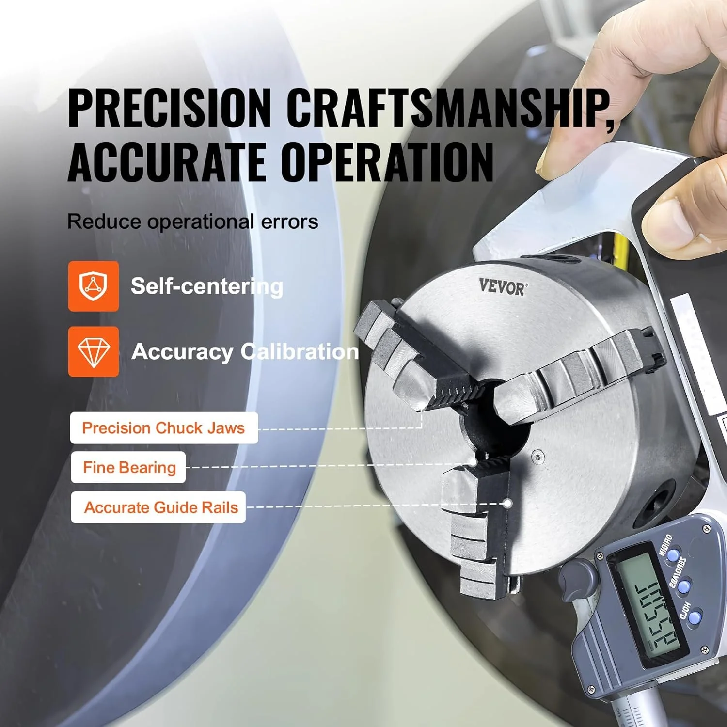 Токарний патрон VEVOR K11-125 125 мм, фото №3