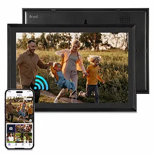 Цифровая фоторамка Saaf Touchscreen 10.1 дюйма WiFi & App 'Uhale' 64 ГБ (32 ГБ внутренняя + 32 ГБ SD) Черная - Фото 1