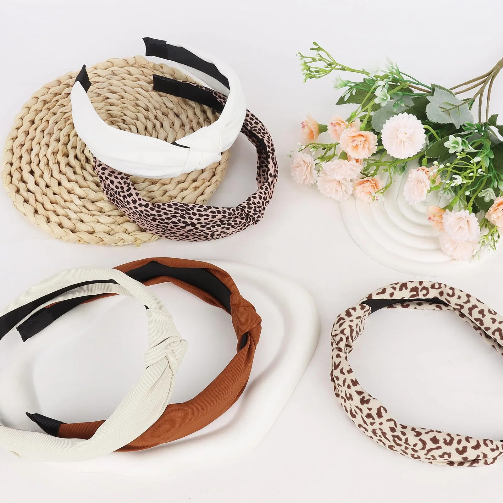 Набір з 5 жіночих обручів для волосся з бантом, фото №7