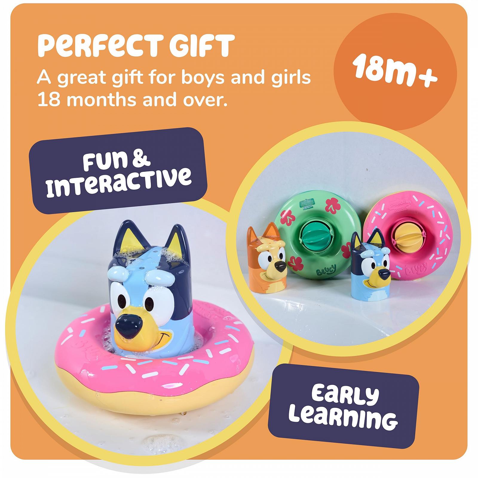 Круг для плавання Tomy Toomies Bluey іграшка для ванни з носиком і поплавком з водяним колесом сенсорна, фото №7