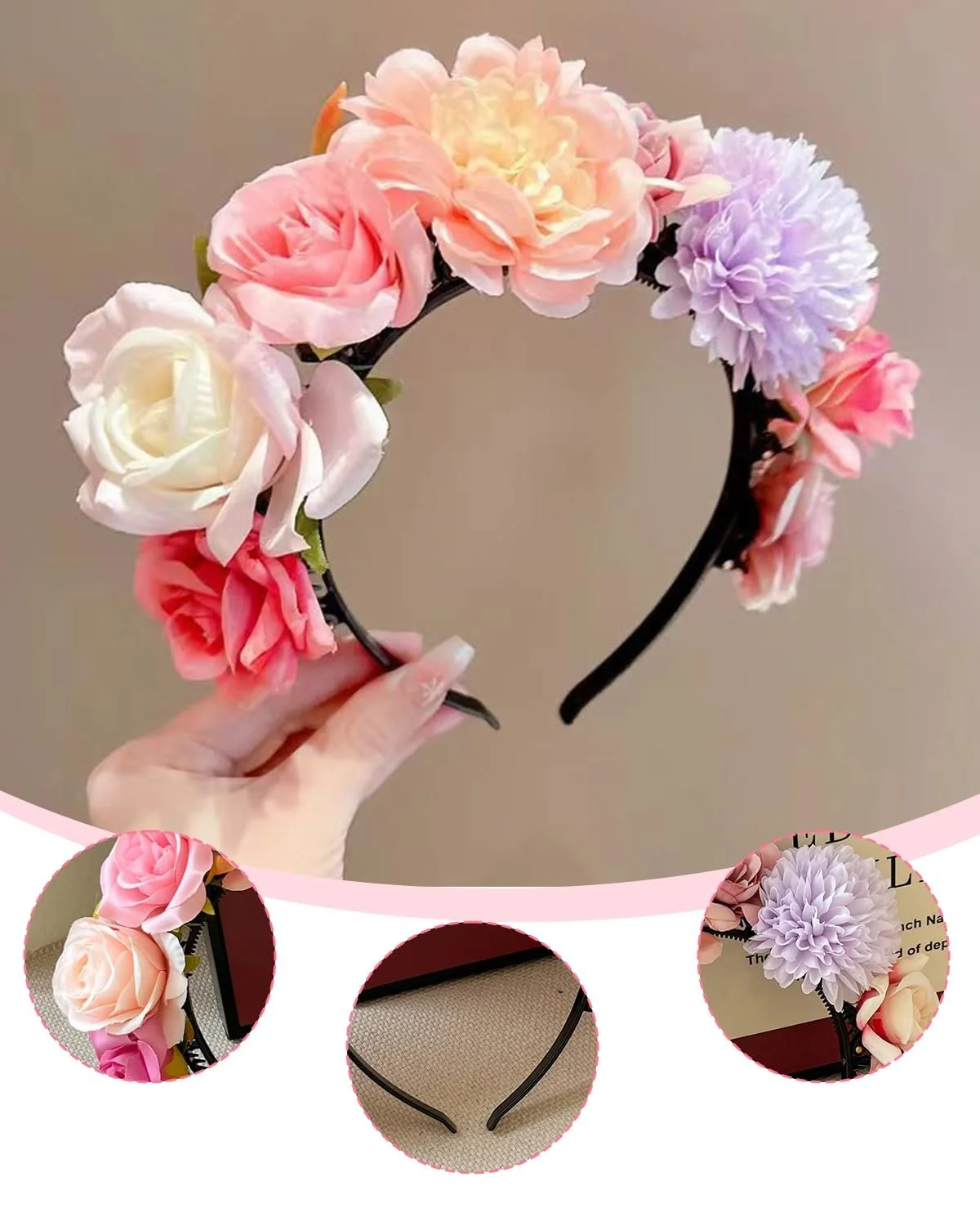 Обруч Цветы, фото №3 Обруч Цветы, фото №3