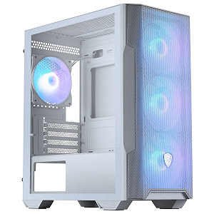 Корпус MSI MAG Forge M100R / без БЖ / Mini Tower / Micro-ATX / 4x120mm ARGB Fans / Tempered Glass / Білий - Фото 1