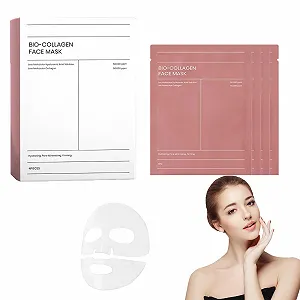 Маска для обличчя Organic Collagen Real Deep, нічна, з колагеном, антивікова, для ліфтингу, зволожуюча, 4 шт - Фото 1