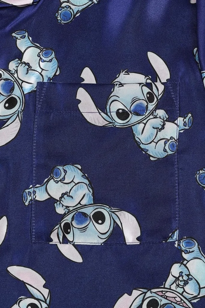 Комплект піжами Disney Lilo & Stitch, атласний, короткий, для дівчат, літній, двокомпонентний, фото №5 Комплект піжами Disney Lilo & Stitch, атласний, короткий, для дівчат, літній, двокомпонентний, фото №5