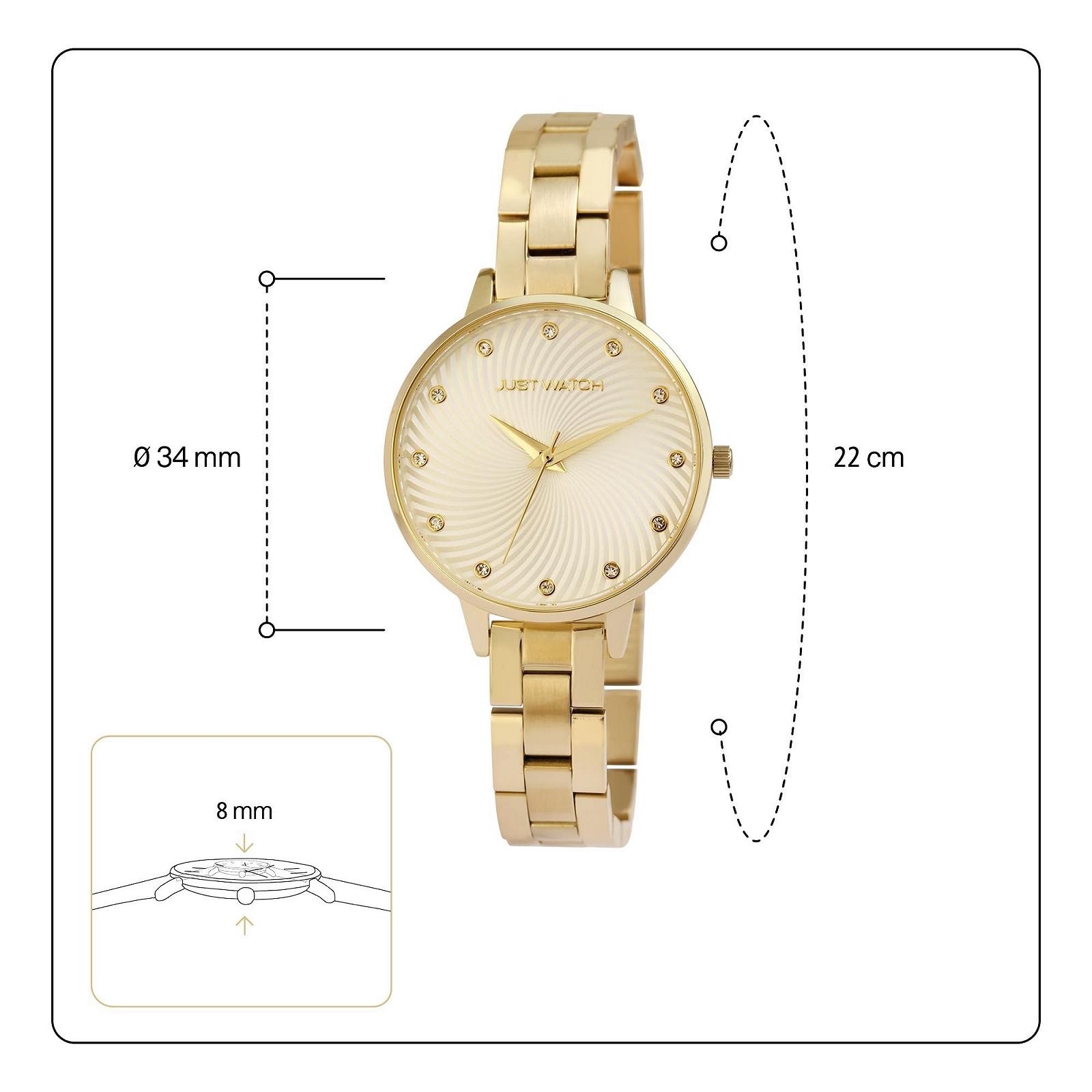 Женские часы Just Watch Соединительный браслет из нержавеющей стали 22 см Диаметр 34 мм 12 мм Золотистый, фото №4 Женские часы Just Watch Соединительный браслет из нержавеющей стали 22 см Диаметр 34 мм 12 мм Золотистый, фото №4