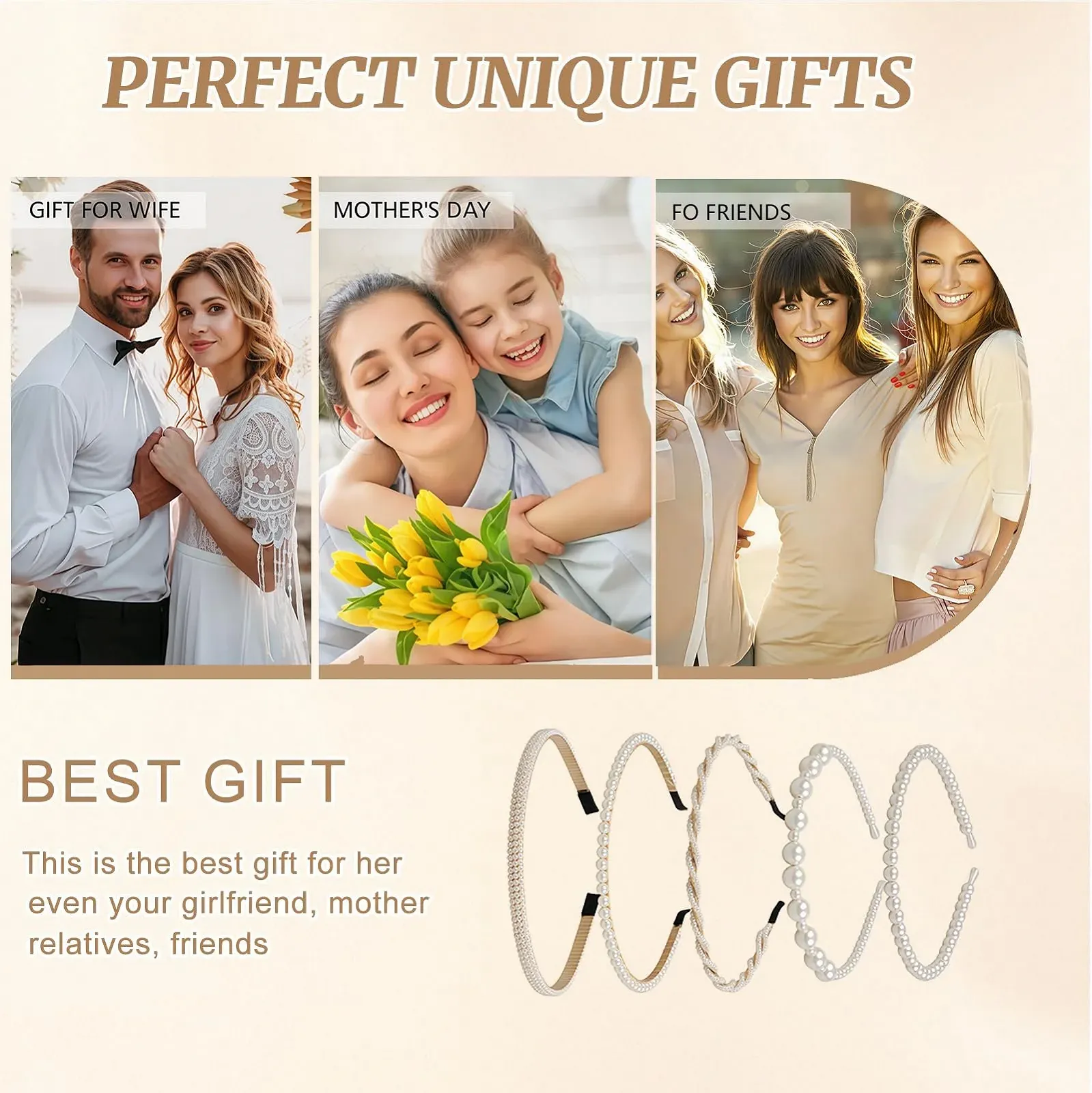 Обруч VelvetGlow з перлинами, фото №7