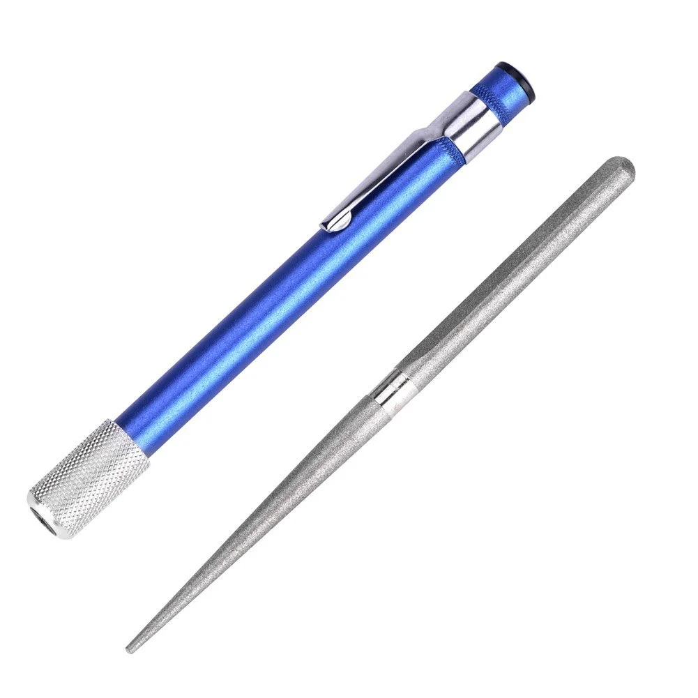 Точилка для ножей алмазная Tbest Diamond Sharpening Stone Pen Stick карманная выдвижная в форме ручки, фото №1