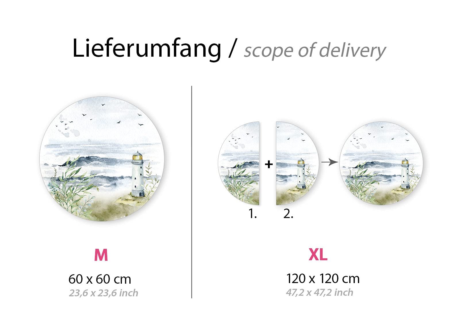 Наклейка на стіну Grandora DL581 Sea Beach Самоклеюча, фото №3