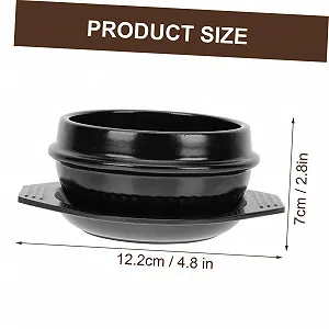 Кастрюля для бибимбапа керамическая термостойкая с подносом и ложкой synthetic.ua - Фото 1