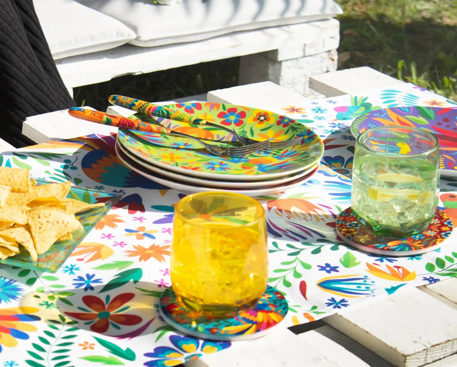 Набор столовых приборов Excelsa Mexican Flower 24 предмета, нержавеющая сталь, пластиковая ручка, фото №3