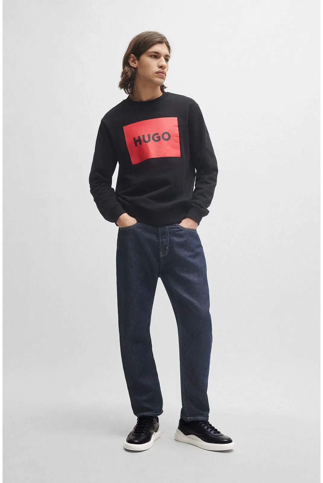 Кросівки HUGO Blake Tenn Шкіряні на шнурівці з кольоровими деталями, фото №3