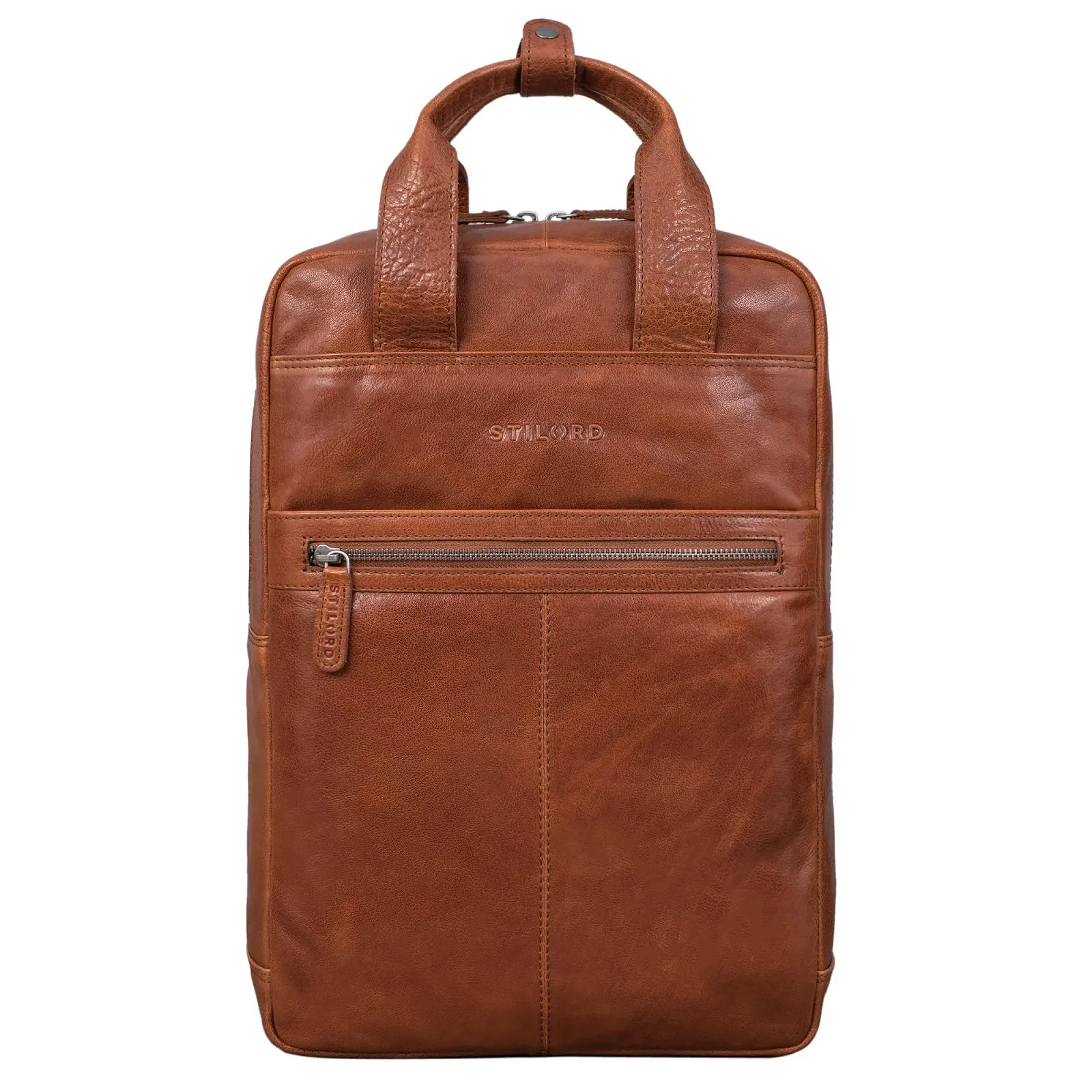 Рюкзак STILORD Bryn кожаный для ноутбука 16" MacBook XL Business Vintage Brown, фото №3