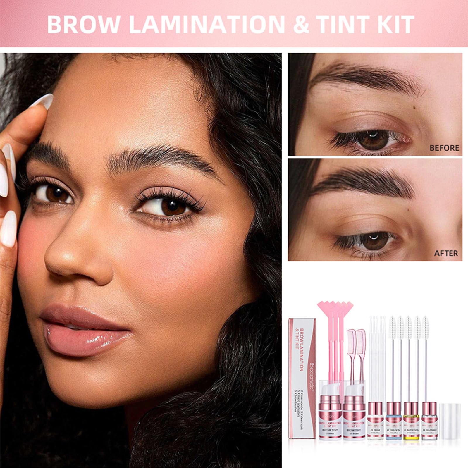 Набір Layhou ibcccndc Brow Lamination & Tint DIY Augenbrauen Lifting Styling Kit для красивих брів Довготривалий, фото №4