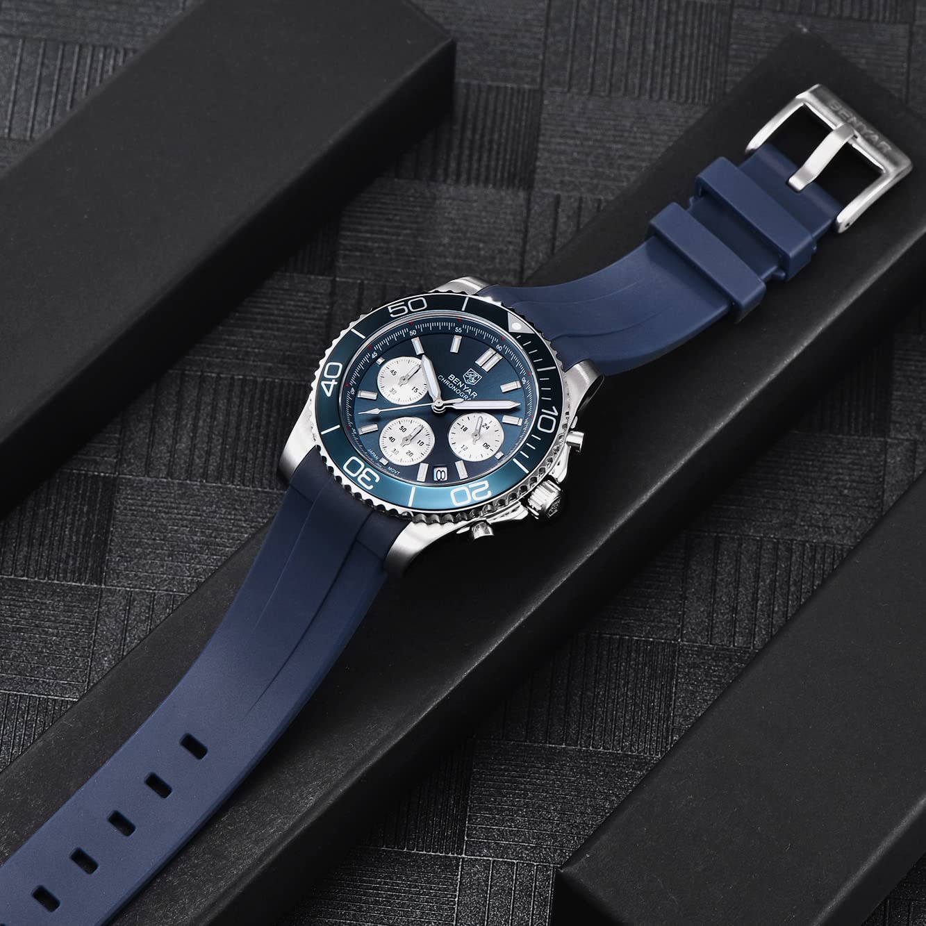 Беняр Аналоговий Чоловічий 30 м Водостійкий Нестійкий до Подряпин Нержавіюча Сталь Класичний Бізнес Міцний, фото №2