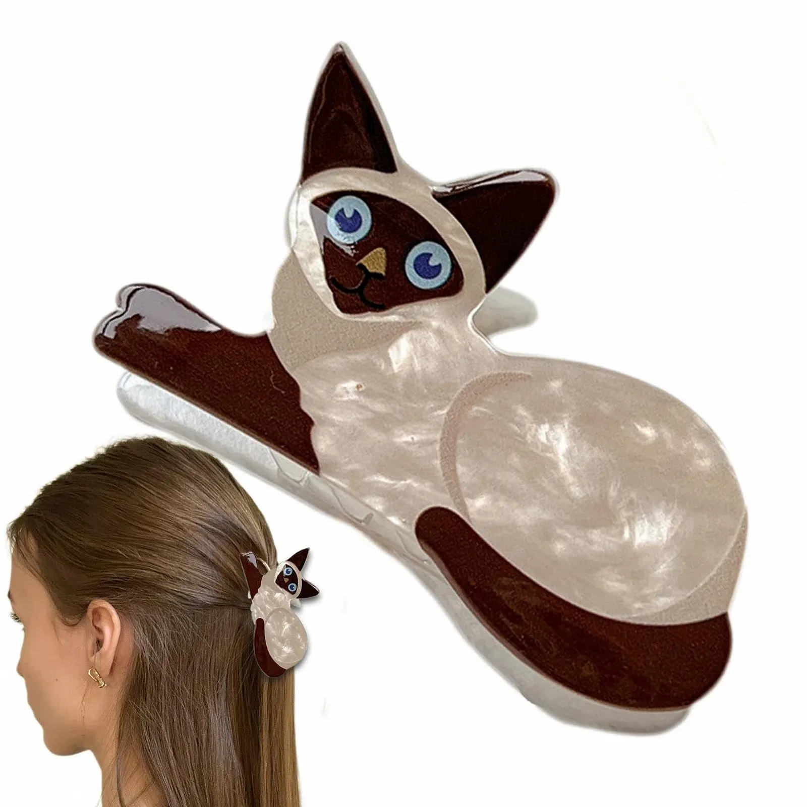 Зажим-коготь для волос Кошка - нескользящие когти для волос, заколки для волос, заколки для волос с узлом, большая нескользящая заколка для волос, кошачьи заколки для волос для женщин, девушек, для повседневной и официальной одежды, фото №8 Зажим-коготь для волос Кошка - нескользящие когти для волос, заколки для волос, заколки для волос с узлом, большая нескользящая заколка для волос, кошачьи заколки для волос для женщин, девушек, для повседневной и официальной одежды, фото №8