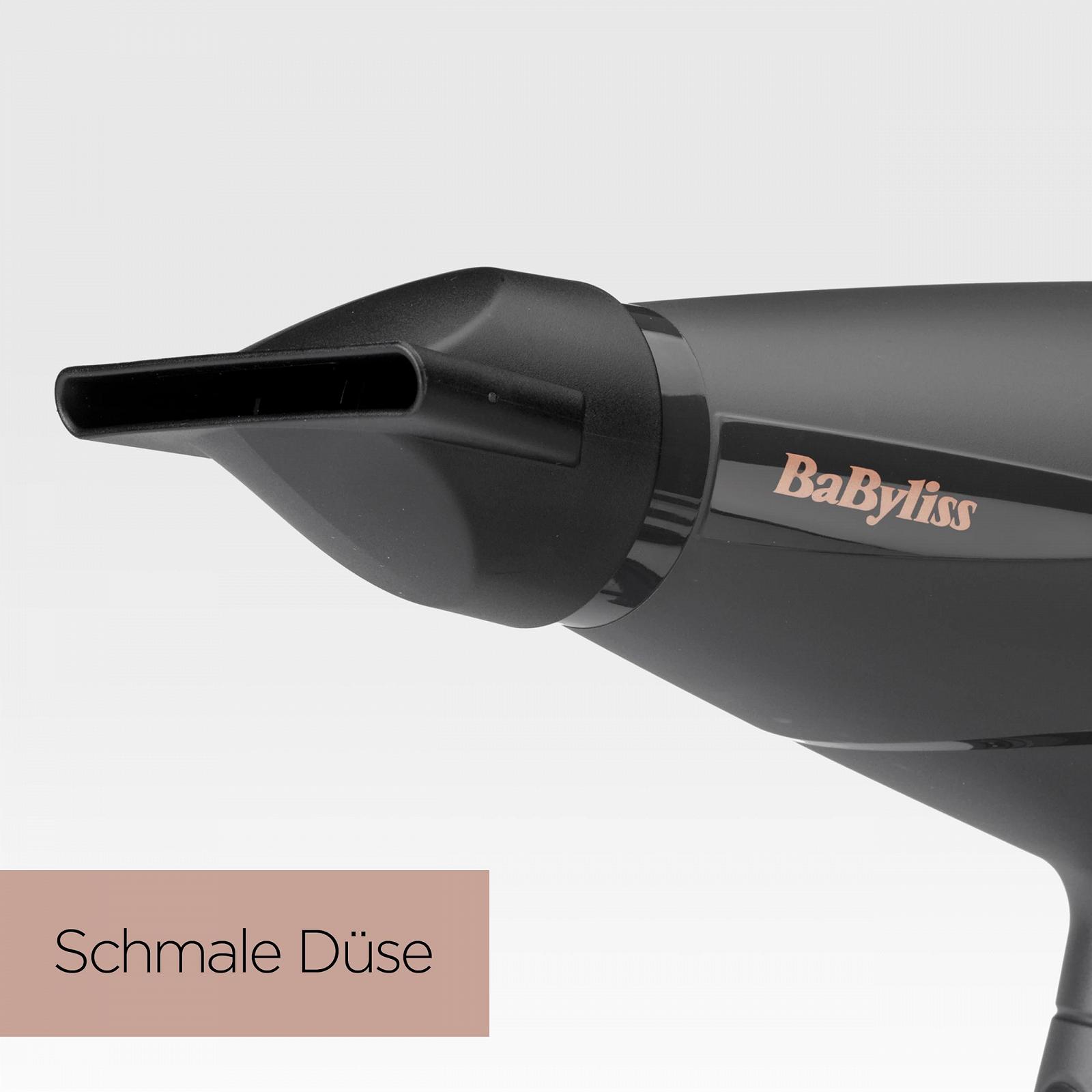 Фен BaByliss Smooth Pro 6709DE, 2100 Вт, с диффузором, ионная технология, 3 температурных режима, 2 скорости, черный, фото №7