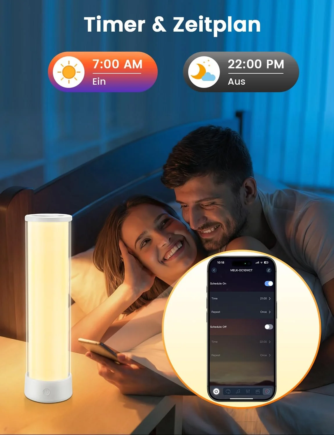 Розумна настільна лампа LED 4000 mAh акумуляторна з пультом та додатком 16 млн кольорів, фото №5