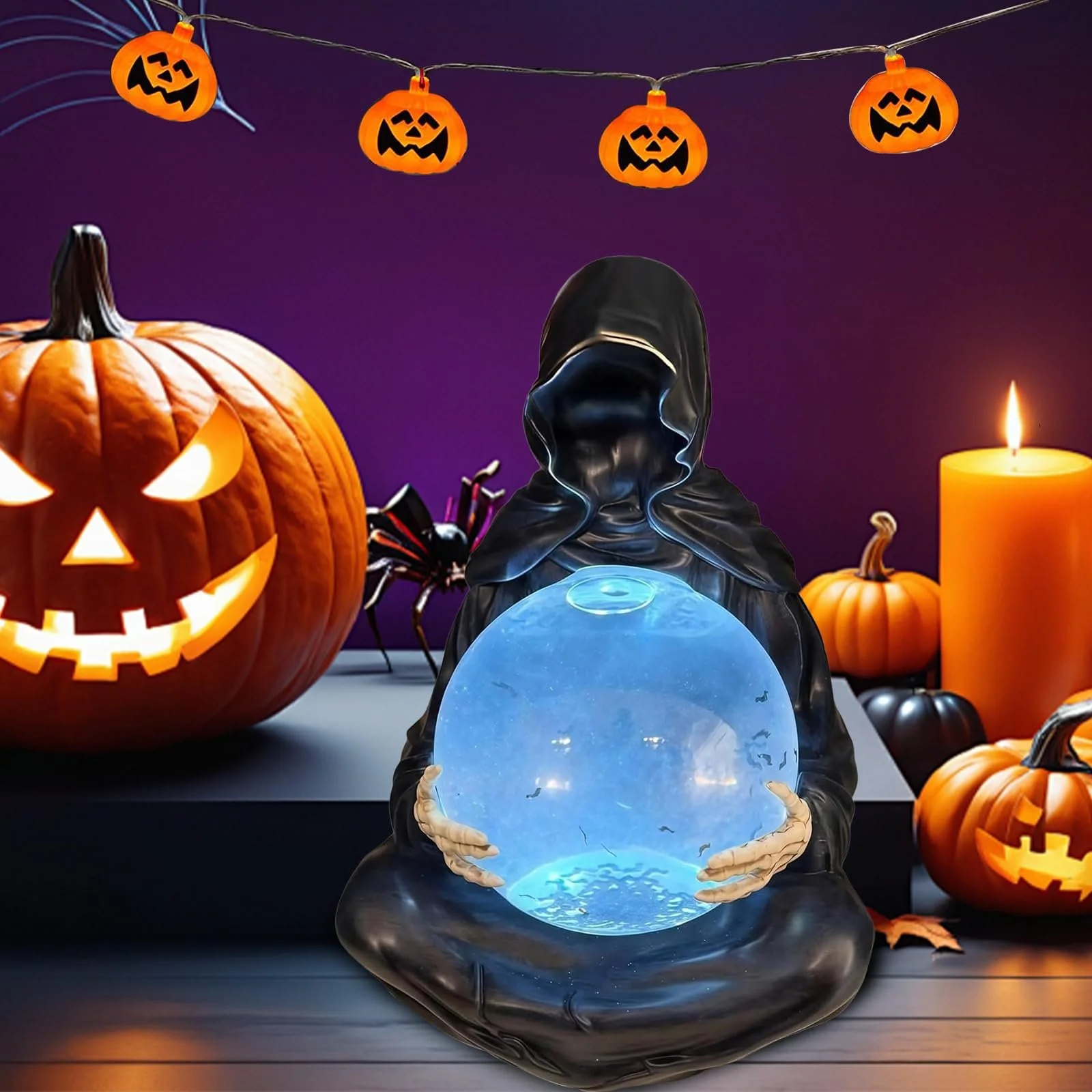 Пуля Хрустальная Бог Смерти Фигурка на Хэллоуин LED Подсветка Мрачный Жнец, фото №7 Пуля Хрустальная Бог Смерти Фигурка на Хэллоуин LED Подсветка Мрачный Жнец, фото №7