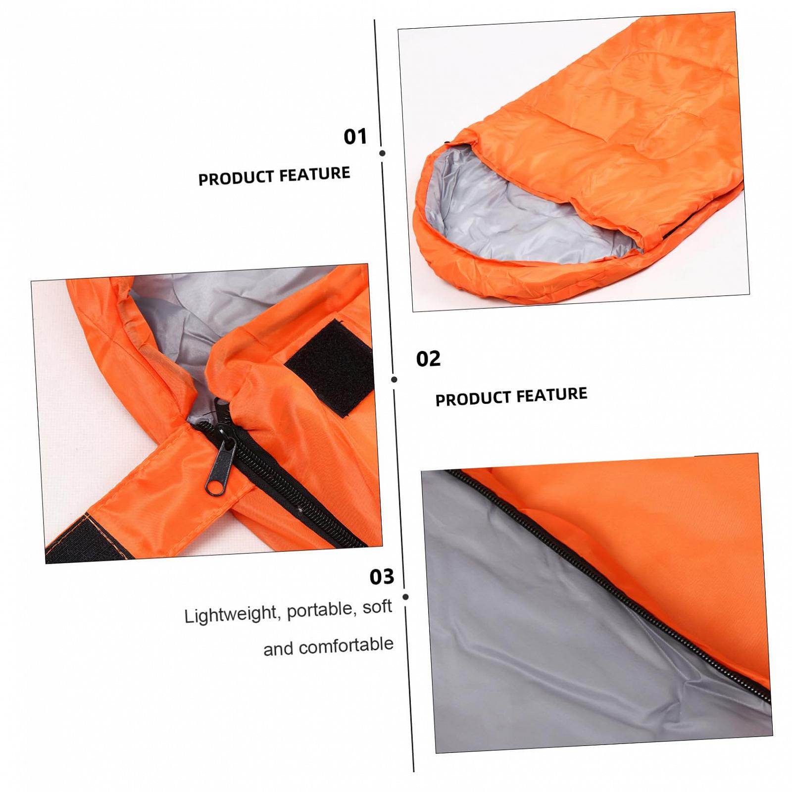 Спальний мішок VANZACK Для дорослих Кемпінг Під столом Помаранчевий, фото №3
