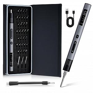 Набір міні-електричних викруток Soleilwear 38 в 1 3 передачі крутного моменту для ремонту телефону, ноутбука, камери, годинників - Фото 1