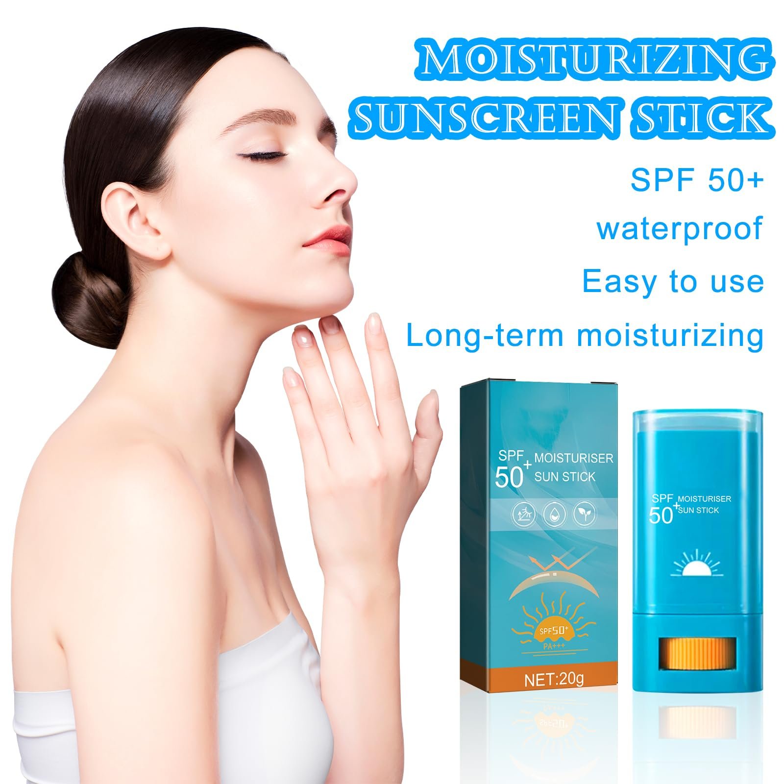 Сонцезахисний стік GAROMIA SPF50, зволожуючий та зміцнюючий шкіру, простий у використанні сонцезахисний засіб для всіх типів шкіри, фото №3