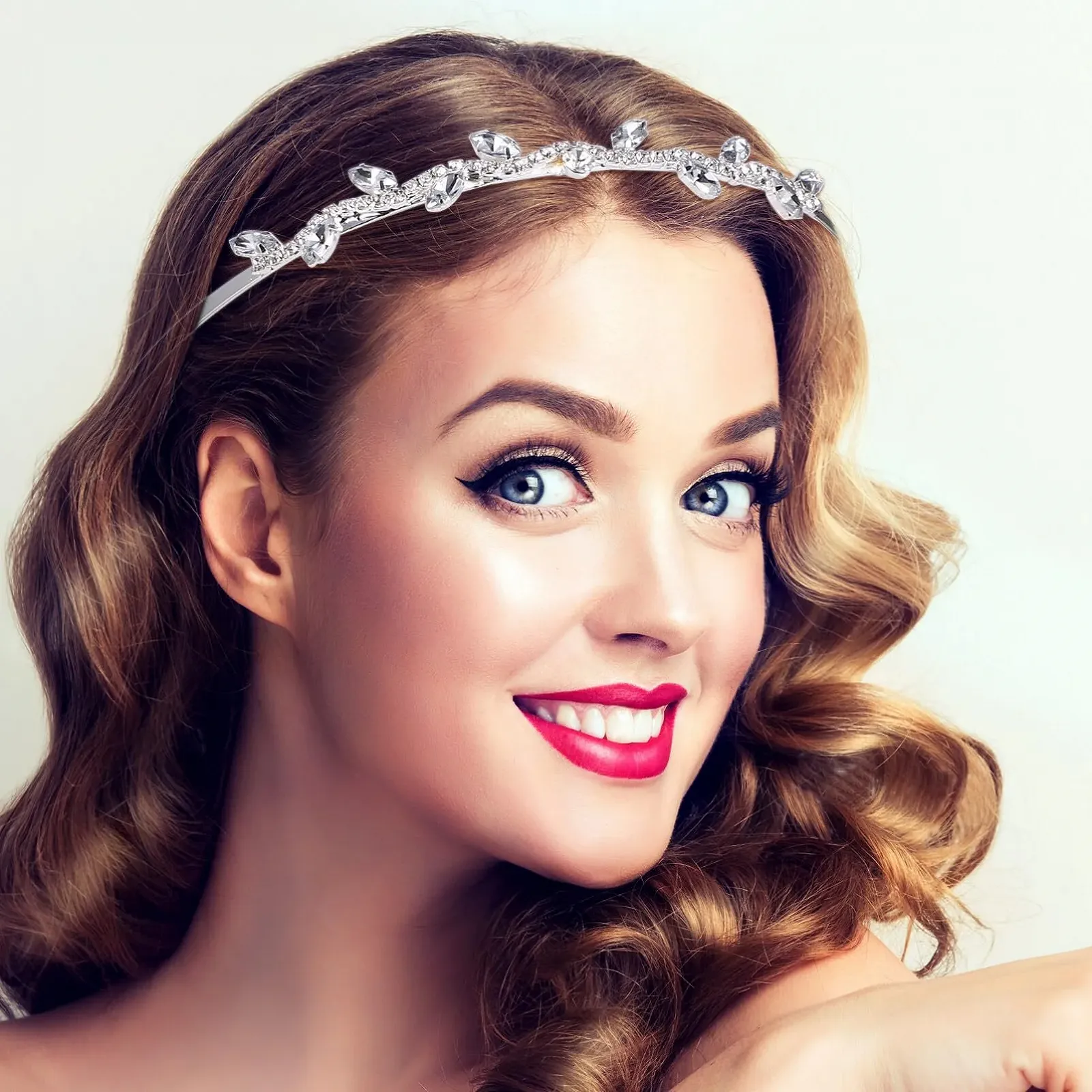 Обруч для волосся Весільний Beaupretty з кристалами, фото №7