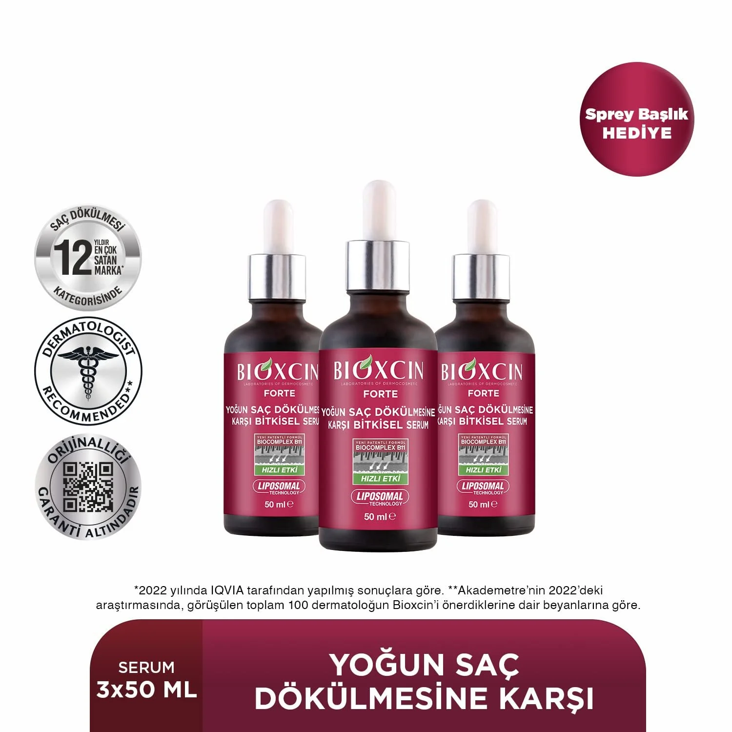 Сироватка Bioxcin Forte Vegetable проти сильного випадіння волосся для сильного та густого росту волосся з BioComplex B11, 3 x 50 мл, фото №10