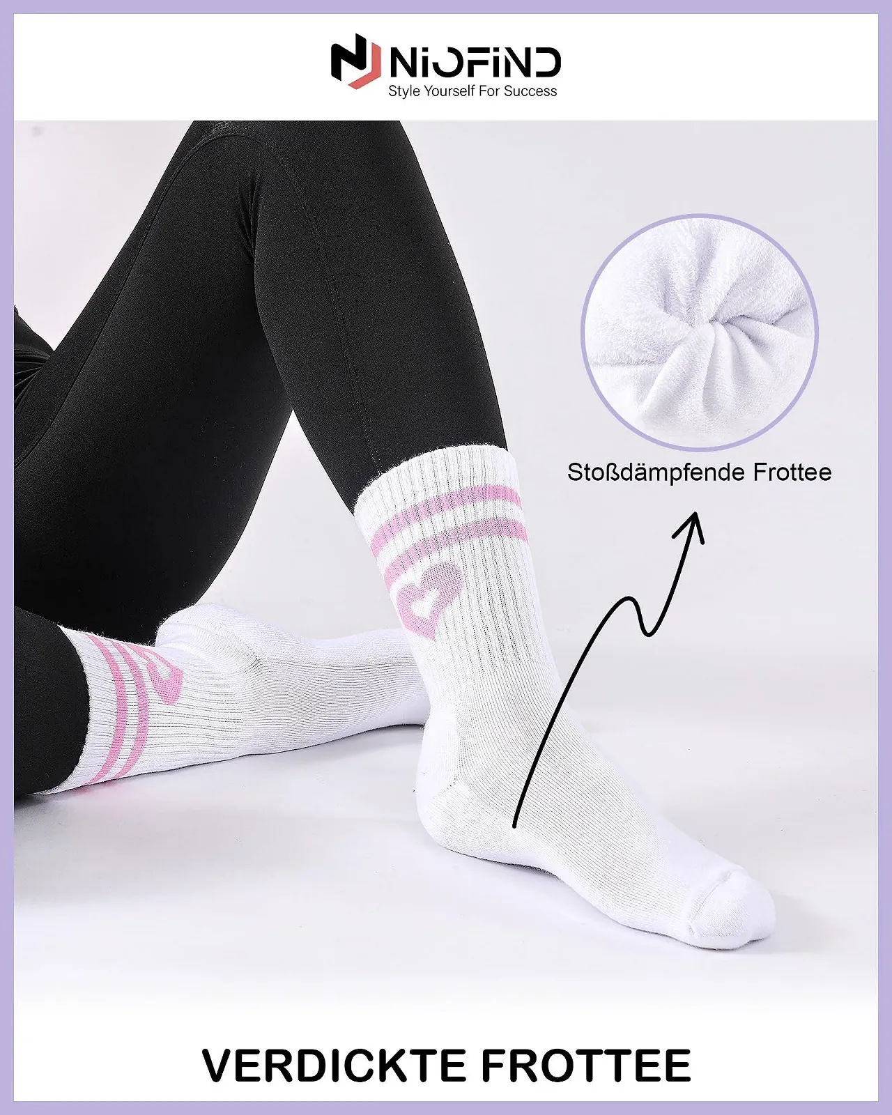 Жіночі тенісні шкарпетки 3 пари, фото №2