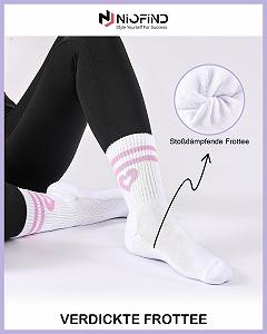 Женские теннисные носки 39-42 35-38 - 3 пары высоких спортивных носков с мотивом сердца, носки с заявлением к Рождеству, удобные хлопковые носки для бега для женщин, подарок для женщин в белом, черном цвете synthetic.ua - Фото 1