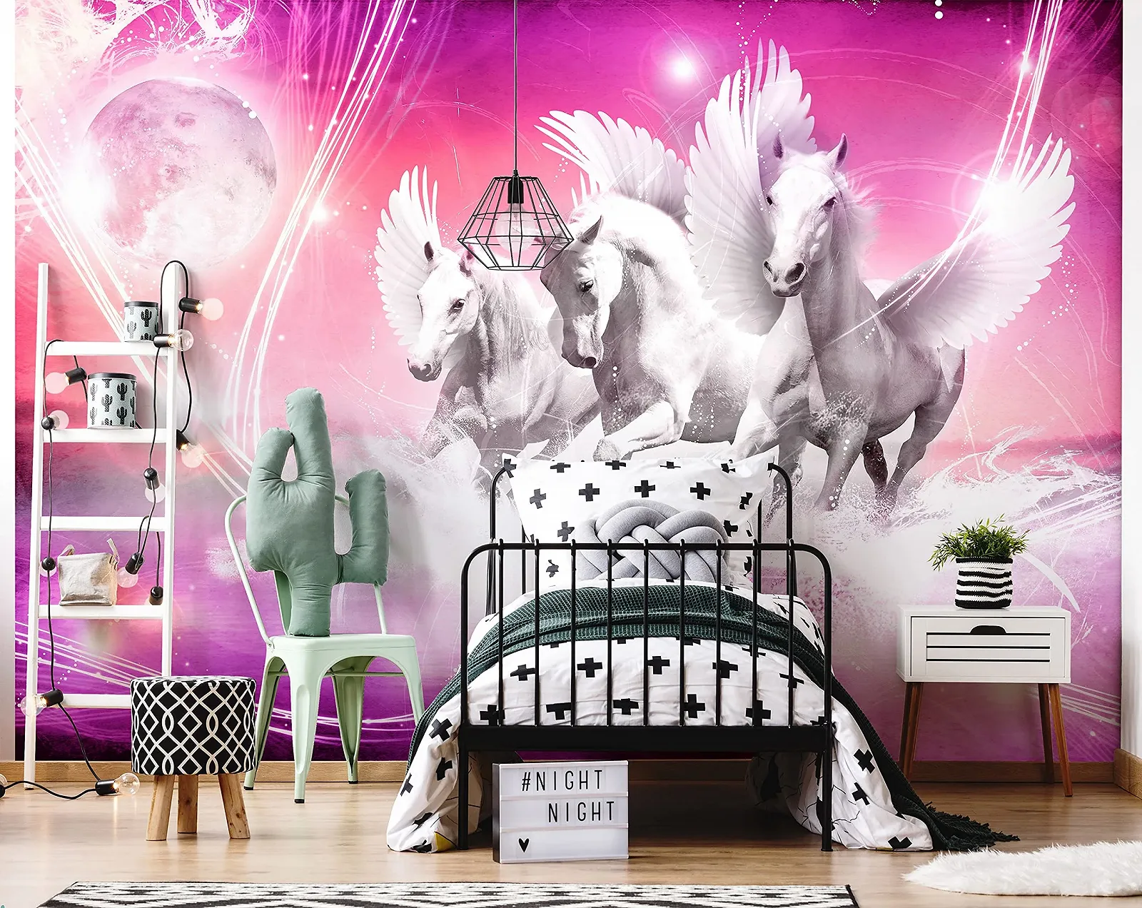 Фотообои флизелиновые для детской комнаты Pegasi 368 x 254 см 3D эффект Листья, фото №2