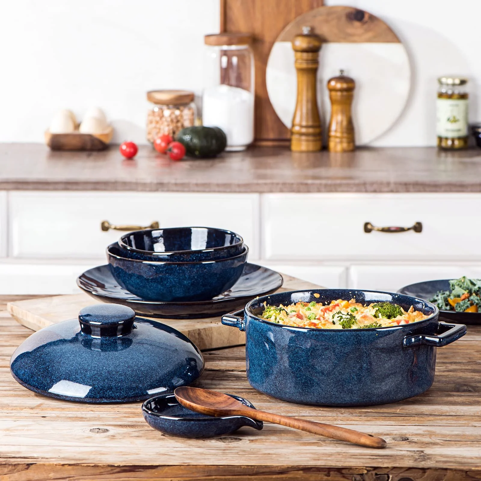 Каструля Vicrays з кришкою Керамічна 2 л Кругла Синя, фото №6