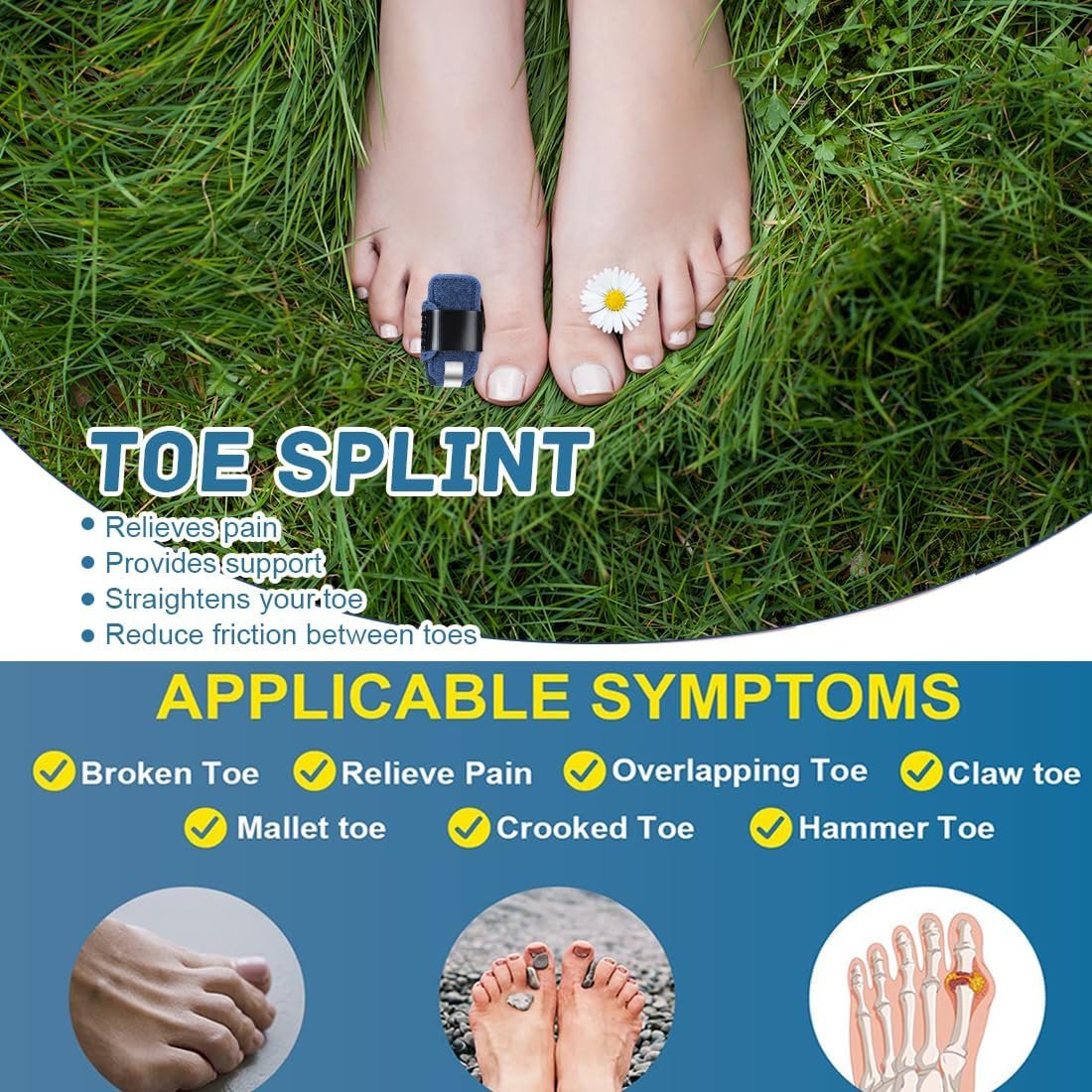 Шина для пальців ніг (2 шт.) Синя, фото №7