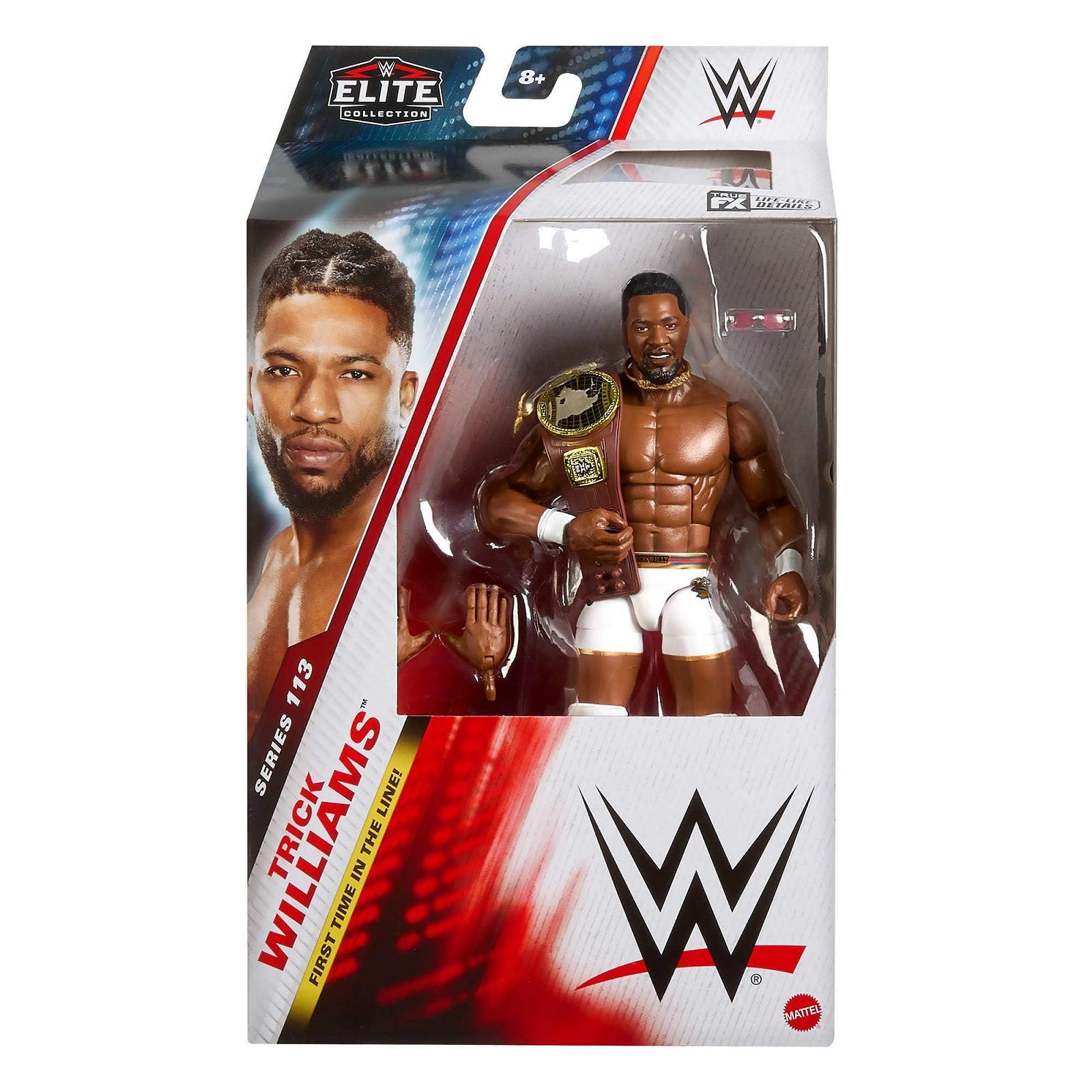 Экшн-фигурка Mattel WWE Elite Trick Williams, серия #113, 15 см, с 25 точками движения и сменными руками, разноцветная, фото №2