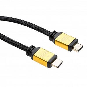Кабели мультимедийные Vinga HDMI to HDMI 1.5 m V2.0 metal VCPDCHDMI2VMM1.5BK synthetic.ua - Фото 1