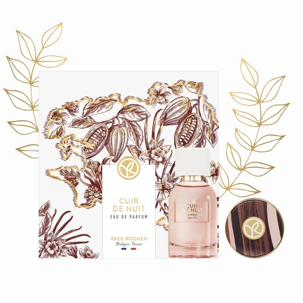 Подарунковий Набір Yves Rocher Cuir de Nuit PLEINES NATURES: Парфуми 30 мл та Тверді Парфуми, фото №1