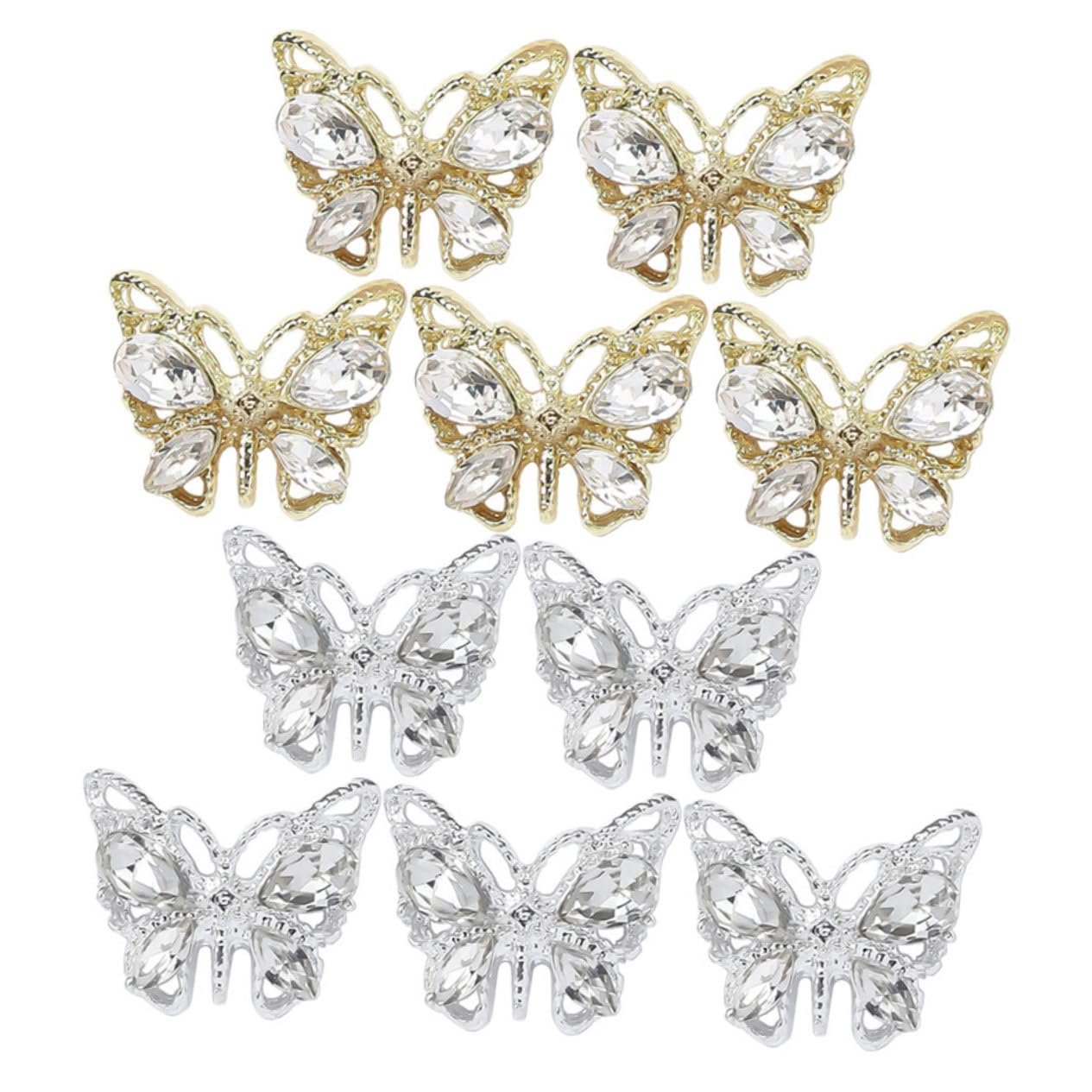 Украшения для ногтей Бабочка, 10 шт., фото №1