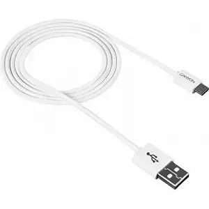 Дата кабель USB 2.0 AM to Micro 5P 1.0m White Canyon (CNE-USBM1W) - Фото 1