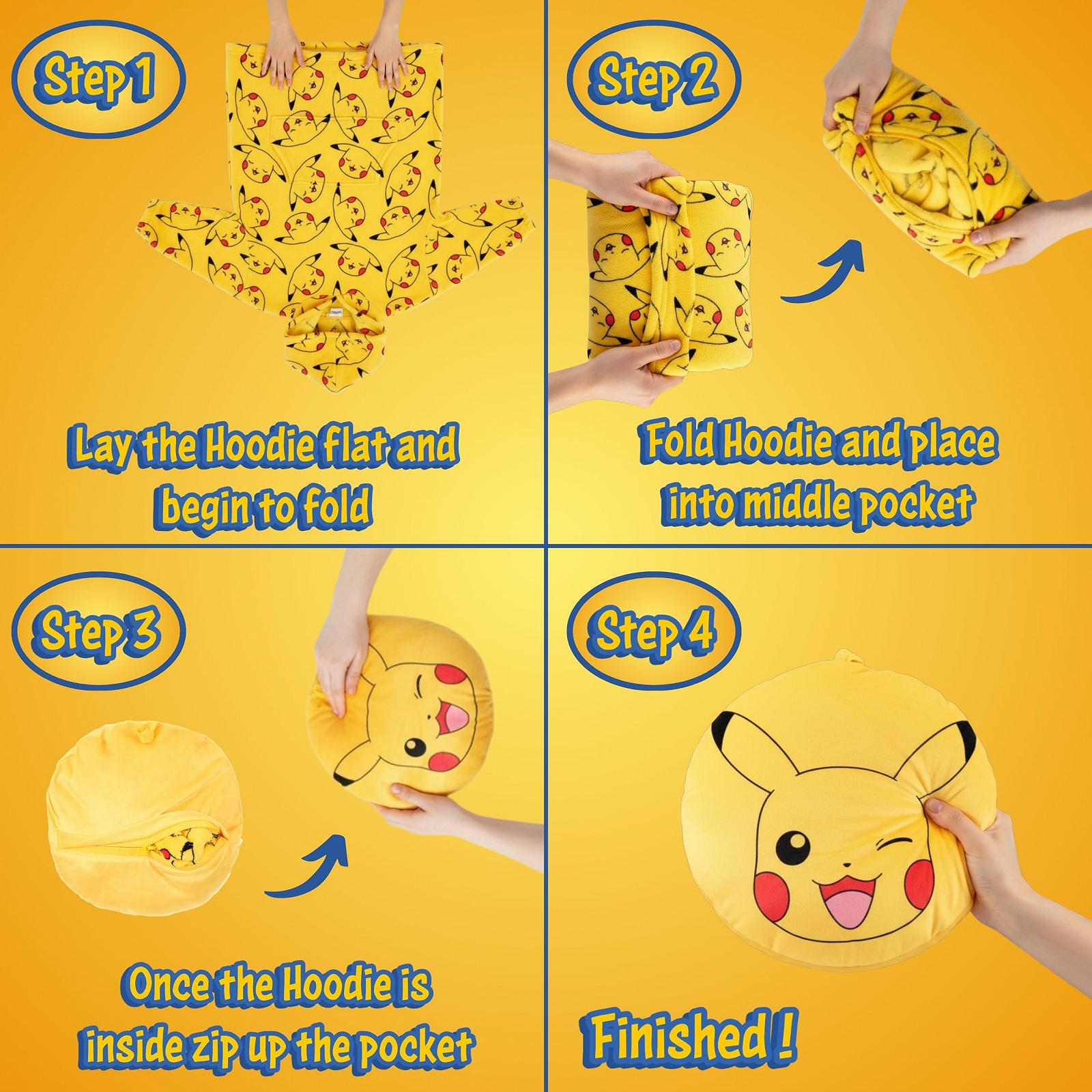 Ковдра-худі для хлопчиків Pokemon, м'яка флісова ковдра з дизайном, фото №5