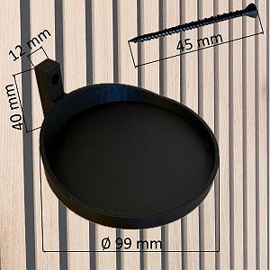 Підставки для рослин Pack of 2 для акустичних панелей Black synthetic.ua - Фото 1