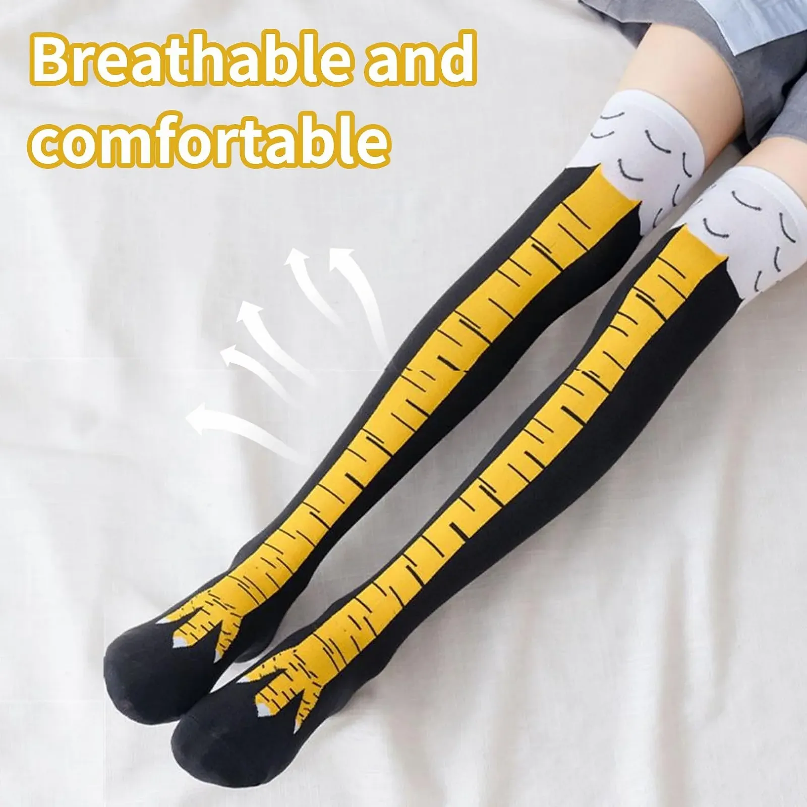 Шкарпетки з курячими лапками xianshi 2 пари, Жовтий, фото №4 Шкарпетки з курячими лапками xianshi 2 пари, Жовтий, фото №4