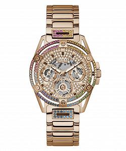 Купить Часы GUESS Queen Многофункциональные Розовое золото/Радуга Женские GW0464L5 - Фото 1 Часы GUESS Queen Многофункциональные Розовое золото/Радуга Женские GW0464L5 - Фото 1