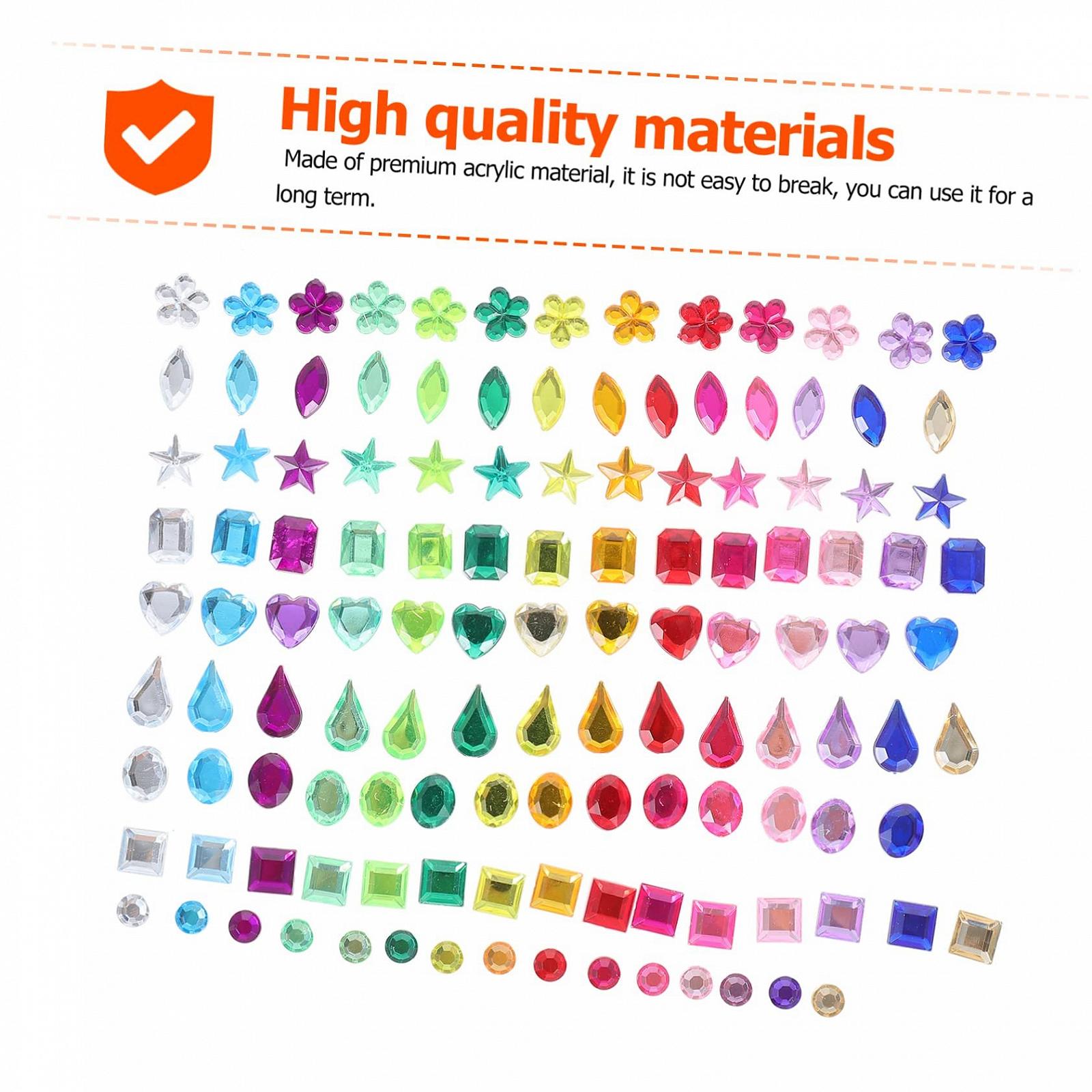 Набор Стразы для ногтей FRCOLOR Alien Акриловые Самоцветы Кристалл Плоская задняя часть Стразы Акриловые Плоская задняя часть Бриллианты Сердце Стразы Плоская задняя часть Украшение для ногтей Наклейка Dingding Child, фото №2