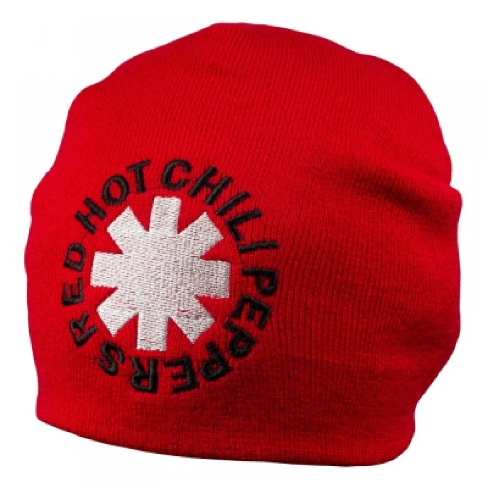 Шапка бини с вышивкой RED HOT CHILI PEPPERS красная, фото №1 Шапка бини с вышивкой RED HOT CHILI PEPPERS красная, фото №1