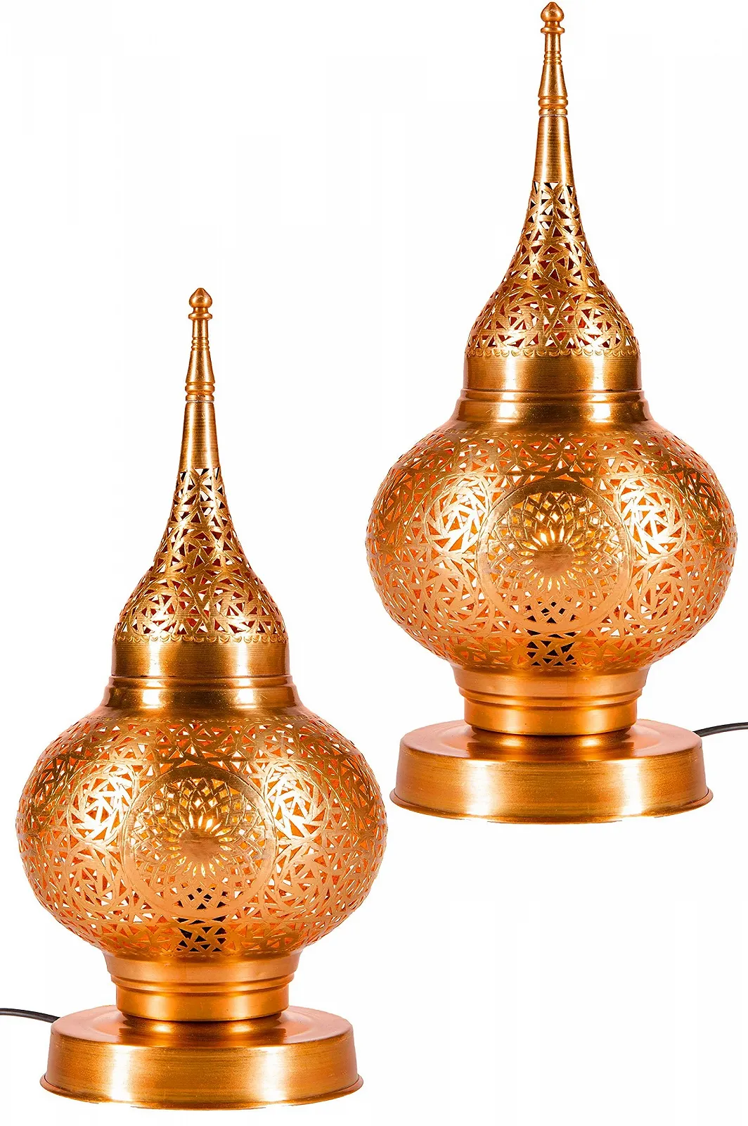 Настільна лампа Hayati Oriental 45 см мідь латунь, фото №5